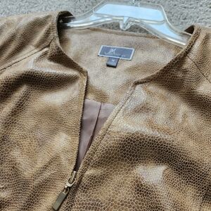 JM Collection Women's Faux Snake Skin Jacket - Size 14